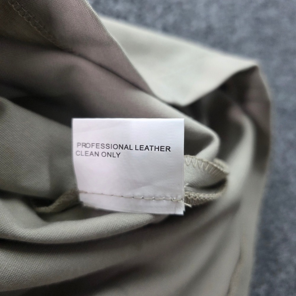 My Tribe Dress Genuine Leather Panel Sleeveless Shift Taupe Beige Size M Wom NEW - Picture 6 of 9